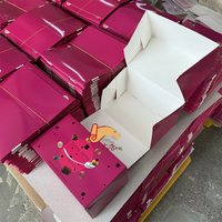 Boîtes en carton rigide personnalisables, gaufrage, couleurs blanc/noir/marron/rose, matériaux recyclés pour l'emballage de gâteaux, desserts, mariages