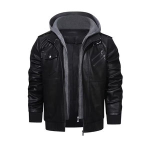 Chaqueta de cuero de piel de oveja para hombre de calidad profesional El mejor material Patrón de camuflaje Servicio OEM Fabricante superior Tarifa de fábrica Formal - Product Image 3