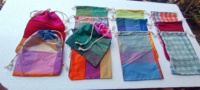 Sac à cordon personnalisé pour filles en soie recyclée, style dobby ripstop, motif imprimé, uni, léger, résistant à l'eau, 100D
