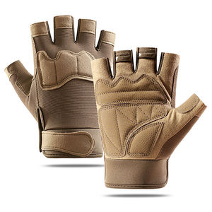 Guantes de gimnasio de medio dedo con logotipo personalizado para hombres y mujeres, guantes de entrenamiento de neopreno, cuero ajustable para levantamiento de pesas, Fitness - Product Image 2