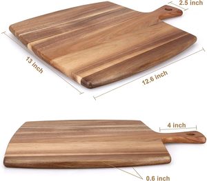 Grande planche à découper en bois avec poignée 17 "x 13" Simple Best Planches de charcuterie en bois Butcher Block Planches à découper en teck - Product Image 6