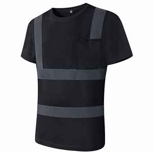 2025 Style personnalisé haute visibilité T-shirt réfléchissant personnalisé sécurité réfléchissant demi manches vêtements de plein air T-shirt pour hommes - Product Image 3