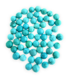 Arizona Turquoise Rond Cabochon Naturel Arizona Turquoise Cabochon Forme Ronde Lâche Gemme Flatback Pour Faire Des Bijoux - Product Image 3