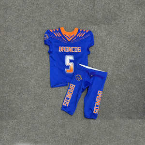 Uniformes de fútbol americano de alta calidad, manga corta, transpirable, transferencia de calor, impreso, personalizado para escuelas y ligas - Product Image 3