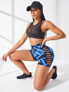 Venta al por mayor logotipo personalizado comodidad deportes Yoga pantalones cortos sin costuras pantalones largos pantalones cortos - Product Image 4