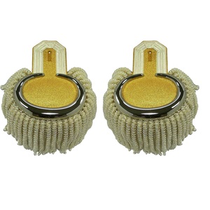 NUEVAS Hombreras de Alambre Dorado con Flecos, Epaulettes para Uniformes de Banda de Marcha - Product Image 1