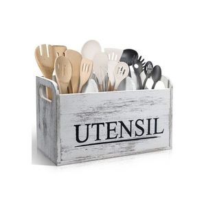 Versatile <b>wooden</b> <b>caddy</b> basket ideal for home decor or functional storage in living room bedroom or kitchen - Product Image 2