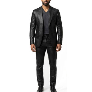 Traje de Cuero de Nuevo Estilo para Hombre, Diseño Clásico y Elegante, Ajuste Cómodo, Ideal para Reuniones, Fiestas y Uso Diario con Estilo - Product Image 1