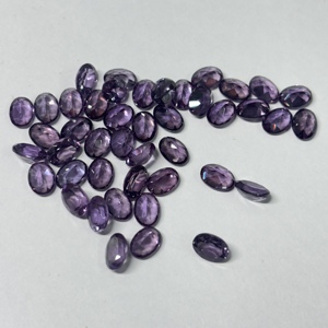 Piedra de Alejandrita Cultivada en Laboratorio, Forma Ovalada, para Joyería, Piedras Preciosas Sueltas, Zafiro Corindón de Color Cambiante Creado en Laboratorio, de 3x5 a 10x12 mm - Product Image 4
