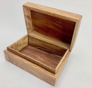 กล่องของขวัญงานฝีมือแบบสั่งทำกล่องเก็บของขนาดเล็กวอลนัทแข็งแบบพกพา - Product Image 6