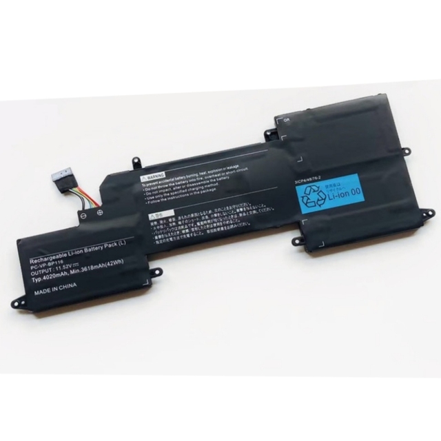 11.52V 42WH Laptop Replacement PC-VP-BP115 PC-VP-BP116 Battery for NEC 3ICP4/48/78-2 2ICP4/59/134 Battery for Laptop