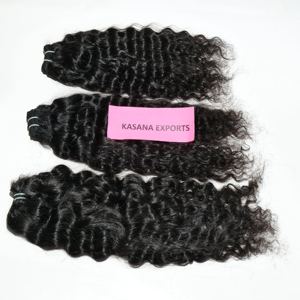 Bundle brut vietnamien couleur naturelle cheveux femmes noires pas cher cuticule aligné machine à tisser double trame ondulation profonde cheveux humains - Product Image 2