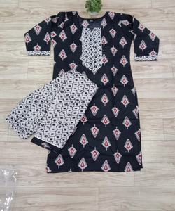 นวมคลุมหน้าสไตล์อินเดียปากีสถานพร้อมทําชุดผ้าฝ้ายผู้หญิงเย็บชุดผู้หญิงที่สง่างาม - Product Image 5