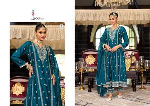 Traje Salwar de Chinon Pesado con Bordado Especial para Eid, Fabricante de Surat, al Precio Más Bajo, Compra en Línea en India - Product Image 5