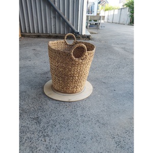 100% Natural Flexible Water Hyacinth <b>Storage</b> Basket Sustainable Household Multifunction Clothing Waste <b>Storage</b> <b>Boxes</b> & <b>Bins</b> - Product Image 4