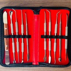 ชุดเครื่องมือแกะสลักขี้ผึ้งจัดฟันและอุปกรณ์ทำฟัน วัสดุสแตนเลส ใช้แรงงานด้วยมือ ใช้ซ้ำได้ ได้รับการรับรองมาตรฐาน CE ระดับ I - Product Image 1