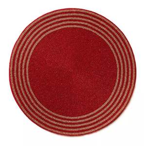 Manteles individuales con cuentas redondas elegantes con bordado hecho a mano, manteles individuales bordados con cuentas hechas a mano para casas de lujo - Product Image 2