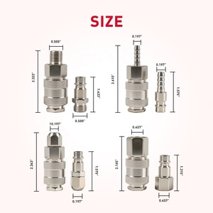 Conector Neumático de Acero Inoxidable Personalizado, Tipo Euro, Acoplamiento Rápido para Línea de Aire, Adaptador con Conexión de Manguera de 6/8 mm para Compresor de Aire - Product Image 6