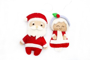 Adorno Navideño de Lana Feltrada de Alta Calidad de 14 cm, Pareja de Papá Noel de Invierno, Decoración Ecológica de Lana - Product Image 6