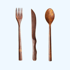 Service de vaisselle élégant forgé à la main de 5 pièces de style américain avec poignées martelées en relief, parfait pour les occasions spéciales - Product Image 4