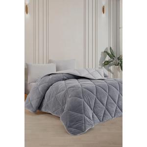 Couette en peluche double face beige de luxe par Welsoft pour un usage domestique et hôtelier Fabriquée en Turquie - Product Image 1