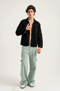 2025 personnalisé OEM hommes hiver automne décontracté Denim veste manteau usine fabricant imperméable fourrure décoration capuche col coton - Product Image 5