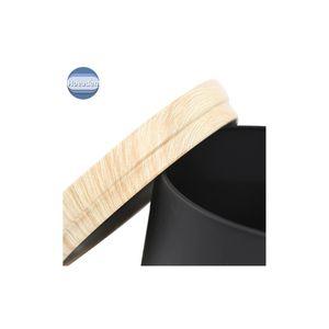 Frosted nến lọ với nắp đậy bằng gỗ Amber Matte PP nến container bơm lại thơm người giữ ngọn nến cho trang trí nội thất món quà - Product Image 2