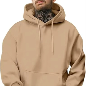 เสื้อฮู้ดผู้ชายแบบเรียบง่ายสำหรับฤดูใบไม้ร่วง ปักลาย พร้อมเชือกผูกปรับได้ ดีไซน์ผ้าฝ้ายเรียบง่ายสำหรับแฟชั่นในชีวิตประจำวัน - Product Image 1