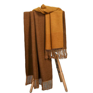 LRTOU Au-41 New Model Lightweight Polyester Double Sided Women's Pashmina Tassel <b>Shawl</b> Kashmiri Style All Seasons <b>Wrap</b> Solid - Product Image 3