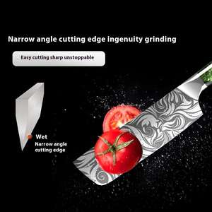 ชุดมีดเชฟห้าชิ้นทำจากเหล็กกล้าคาร์บอนชุดเครื่องมือตัดสำหรับใช้ในครัวงานตามสั่ง - Product Image 4