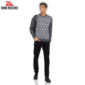 เสื้อกันหนาวแขนปกติสำหรับผู้ชายเสื้อสเวตเชิ้ตย้อมสีสำหรับฤดูหนาวใส่สบายซักได้ - Product Image 5