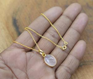 Classique Pendentif Bijoux Pour Femmes Boho Style Bijoux 925 Sterling Silver Rose Quartz Gemstone À La Main Pendentif Cadeau Femme - Product Image 4