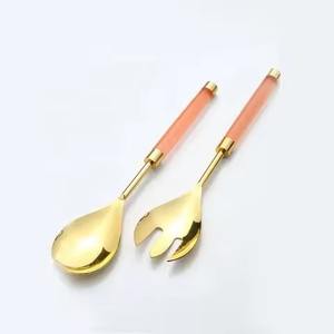 Ananas Design Poignée En Laiton En Acier Inoxydable Salade Serveur Pour Table À Manger Vaisselle Service Cuillère & Fourchette Ensembles - Product Image 6