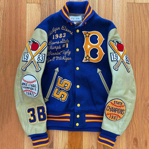 Veste de sport formelle pour homme, best-seller, haute qualité, imperméable, réversible, brodée, style Letterman - Product Image 1