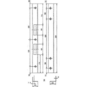 Candado de Seguridad para Bicicleta con Placa de Protección, 300 mm de Largo, 25 mm de Ancho, 3 mm de Grosor, Acero Galvanizado 006/900 SCHNEGEL - Product Image 3