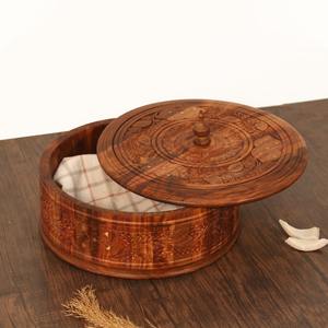 Caja de Almacenamiento para Chapati de Madera de Acacia con Asa - Product Image 3