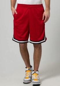 Shorts de sport respirants en toile 100 % polyester avec impression par sublimation personnalisée, service OEM en gros, style urbain, avec bordure en dentelle tricotée - Product Image 2