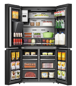 ตู้เย็นแบบครอสโดอร์อินเวอร์เตอร์ 545 ลิตร (สีดำ) พร้อมเครื่องทำน้ำแข็งและหน้าจอ LED - Product Image 3