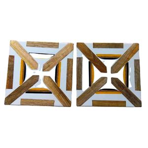 Juego de posavasos personalizado de resina de mármol de madera de Venta caliente con color natural y personalizado hecho en La India - Product Image 1