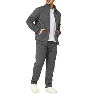 Premium Winter Breathable Casual Men's Running Tracksuit <b>Set</b> with Custom Logo & Color Plus Size Outdoor Activewear - Product Image 3