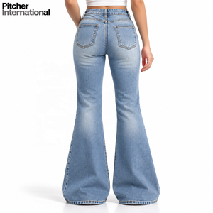 Jeans rectos de mezclilla para mujer OEM, lavado vintage, proveedor de marca privada para marcas de boutique estadounidenses al por mayor - Product Image 3