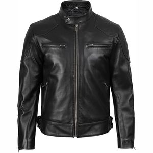 Chaqueta bomber de piel de oveja personalizada de Calidad única superventas, chaqueta de cuero de alta calidad - Product Image 5