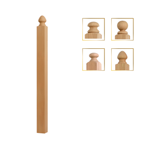 Parte de escalera de madera maciza certificada FSC de tamaño personalizado superventas 4004S poste de roble blanco Newel para proyectos de escaleras - Product Image 3