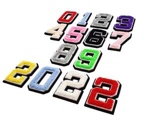 Parches y Emblemas de Letras Bordadas a Mano en Chenilla para Ropa, Estilo Cosido, para Sombreros y Bolsos - Product Image 6