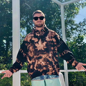 Sweat-shirts en molleton 100% coton à manches longues avec cordon de serrage et poche, coupe classique, imprimé strass, pour hommes, vêtements personnalisés par les fabricants - Product Image 1