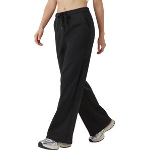 Pantalon de survêtement pour femme avec logo personnalisé, taille élastique, coupe évasée, jambe large, confortable et respirant 2026 - Product Image 5