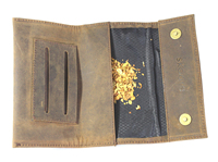 Vente en gros en usine de haute qualité avec logo personnalisé en cuir véritable pochette à tabac en cuir personnalisé pour fumer la pipe