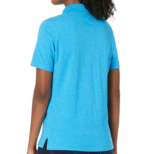 Transpirable más tamaño 100% algodón de alta calidad orientado a la exportación de manga corta Polo cuello amarillo Polo para mujer - Product Image 6