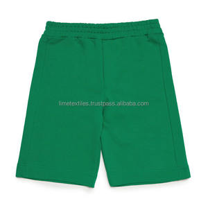 กางเกงขาสั้นคาร์โก้ผ้าฟลีซคุณภาพสูงสำหรับผู้ชาย เอวกลาง รูดเชือกผูก ลายเรียบ สไตล์สปอร์ต ผ้าฝ้าย 100% ปักลาย - Product Image 1