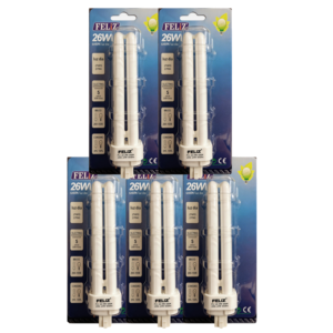 Crystal PLC Low Consumption 2-Tube 2U <b>Bulb</b> Cold White 4000K 26W G24 Base <b>Light</b> <b>Sensor</b> Control for Residential Use - Product Image 1